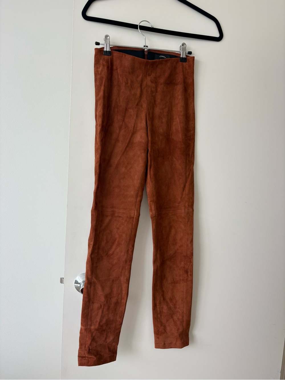 Theory Women's Skinny genuine suede  Pants
